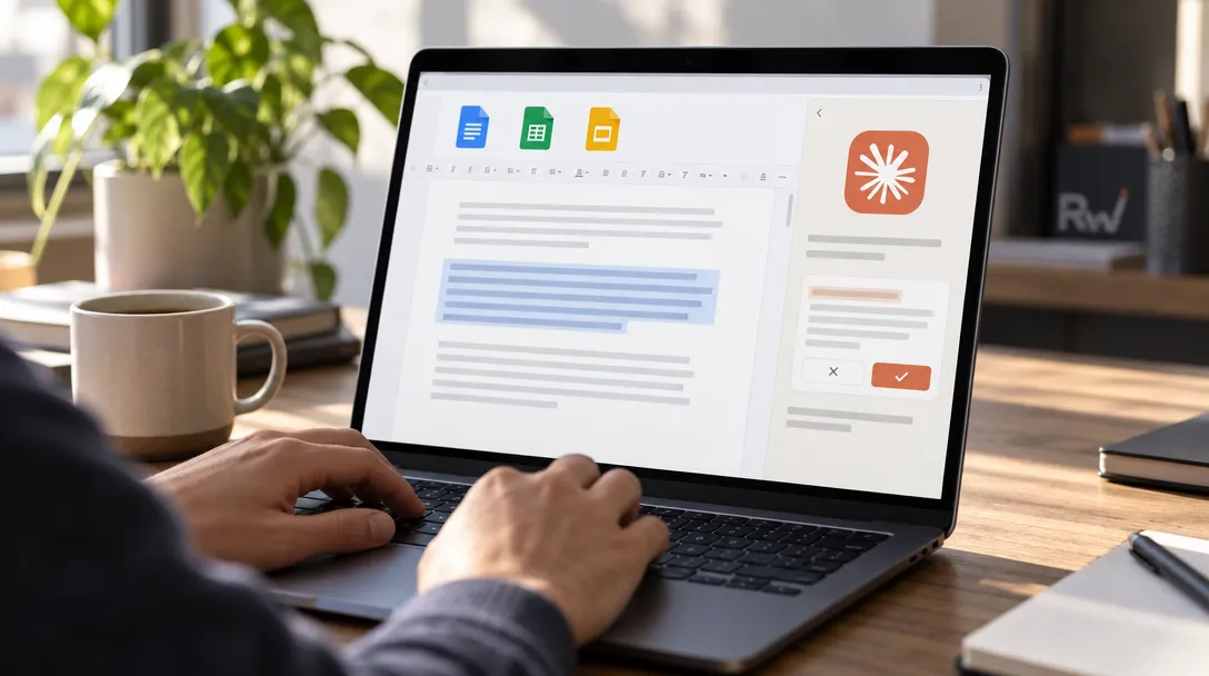 Anthropic puts Claude inside Google Workspace, with edits users can approve — The beta adds a Claude sidebar to Docs, Sheets and Slides, plus connectors for creating and editing Google files from inside Claude.