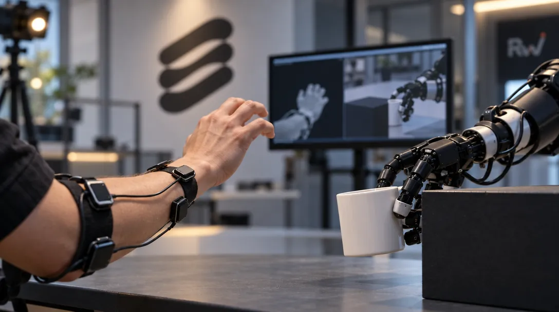 Encord pairs muscle signals with video to train robots through hand occlusion — Co-founders Eric Landau and Ulrik Stig Hansen are adding biological data to Encord's robotics work with an open dataset and a new research division.