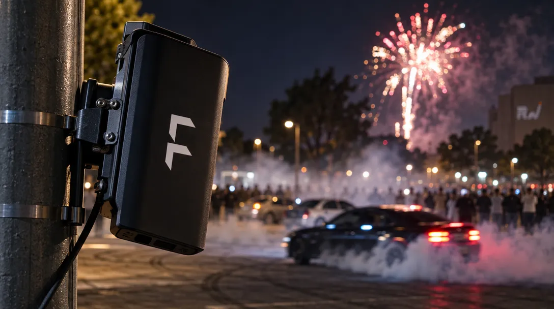 Flock's audio system detects crashes, fireworks and sideshows beyond gunfire — At TechCrunch Disrupt on October 14th, Garrett Langley defended the system as a gunshot detector while Flock's product page lists four sound categories.