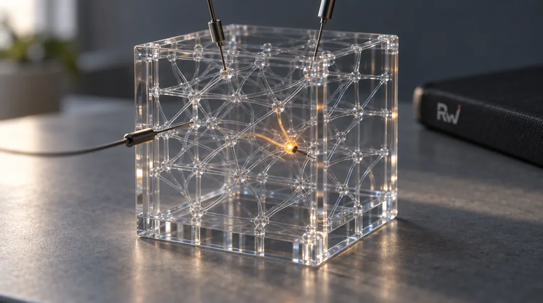 Goodfire’s small probes monitor a branching model lattice, catching a risky agent path before it reaches the edge.