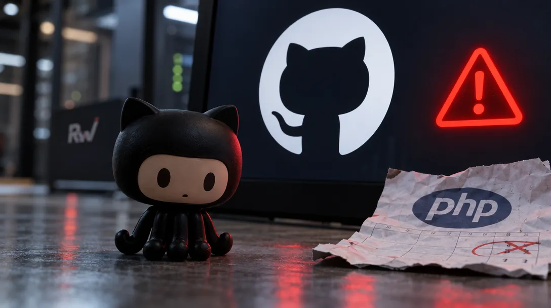 Matt Johansen (@mattjay): GitHub going down on PHPocalypse day is INSANE. https://t.co/YFlzLREMB6 — GitHub going down on PHPocalypse day is INSANE. https://t.co/YFlzLREMB6