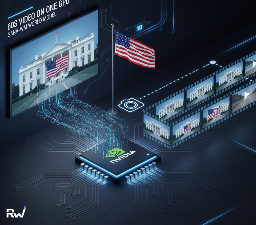 NVLabs unveils SANA-WM, a 2.6B world model that makes 60s 720p video on one GPU