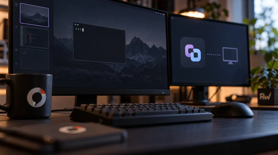 Omarchy's keyboard-first desktop still has no built-in dock — DHH's reply links to Gliff, a separate Hyprland remote-desktop app; a dock listing found in Omarchy's marketplace was marked as an unverified community plugin.