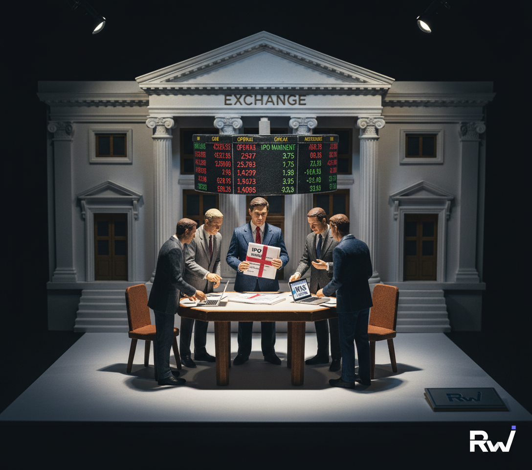 Sam Altman and OpenAI's IPO filing (Museum miniature diorama with handcrafted figurines and detailed papercraft elements.)