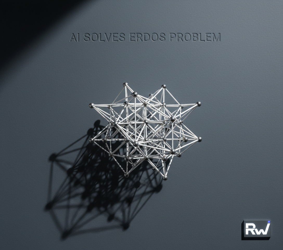 Illustration of a 3D graph with nodes casting shadow on grey table
