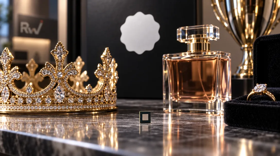 Veritas adapts its anti-counterfeit chip for jewelry, trophies and perfume — Founder Luci Holland's second-generation chip works on metal and through glass; an ATHLOS partnership puts it in championship crowns.