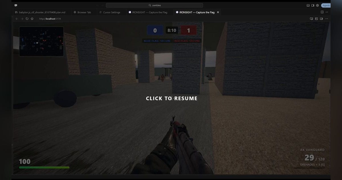 $150 and an afternoon for a multiplayer shooter is the AI coding story