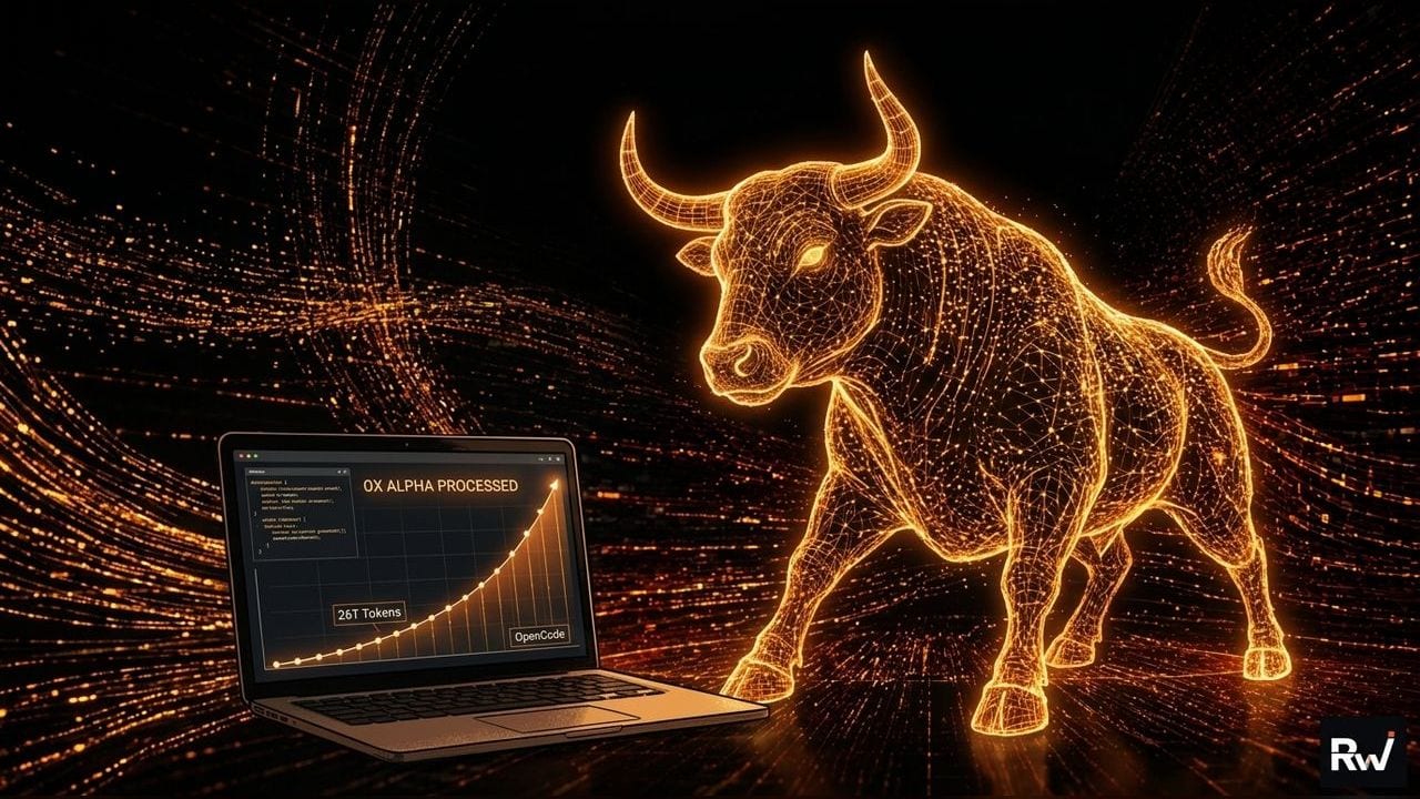 Anonymous Ox Alpha processes 26T tokens on OpenCode, breaks OpenRouter launch record (4 minute read)