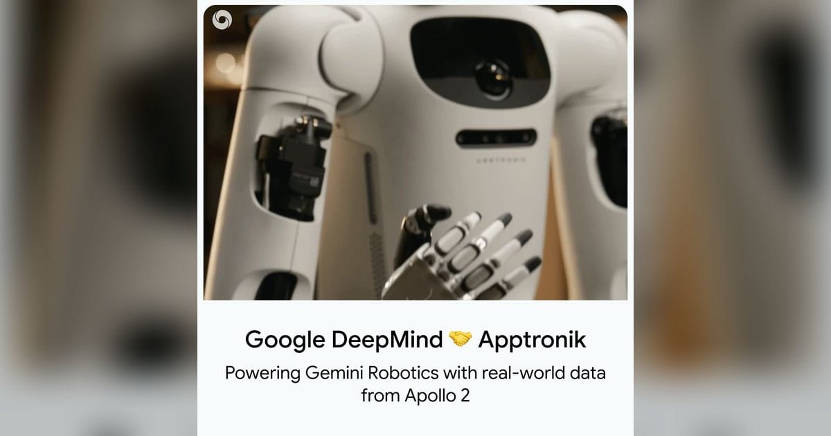 Apptronik's Robot Park will feed Apollo 2 data into Google DeepMind's Gemini Robotics