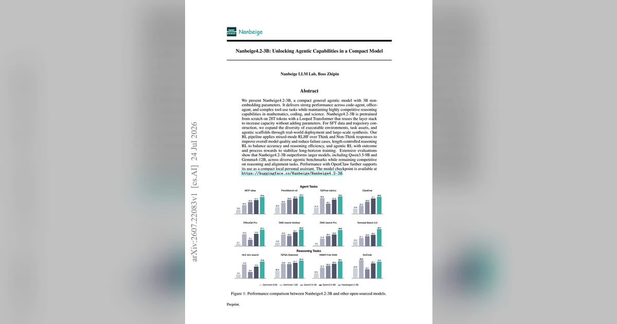 BOSS Zhipin releases 3B agent model with a reused transformer stack