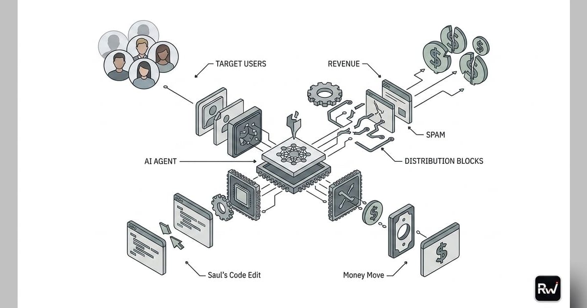 Bottleneck's Saul agent spends $99.50 and ends with five new users, $0 revenue
