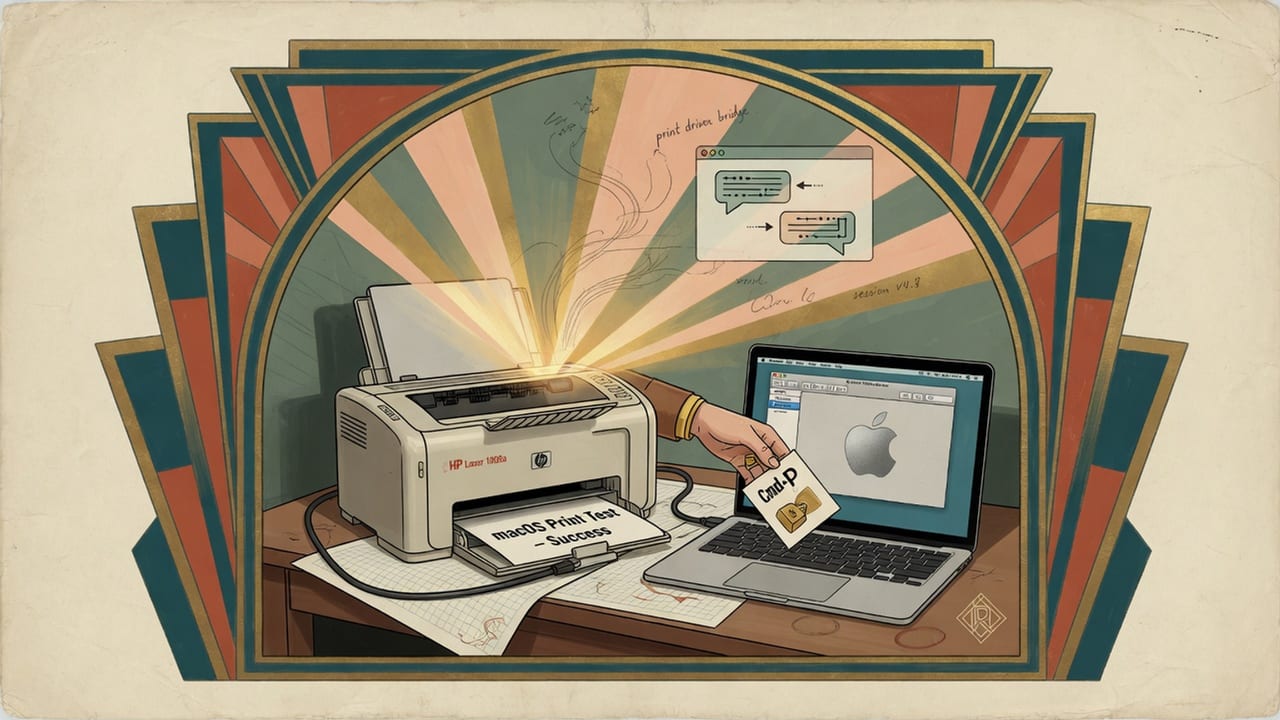 A four-hour Claude Code session built a Mac bridge for HP's Laser 1008a