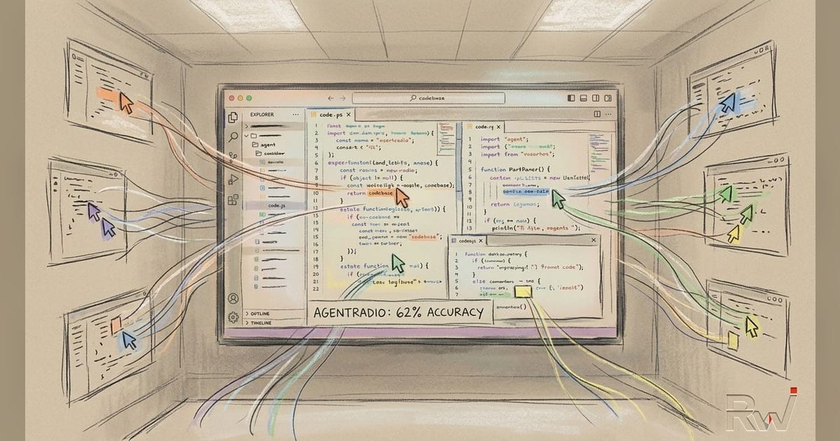 Coral's AgentRadio lifted coding-agent accuracy to 62% at sixfold cost