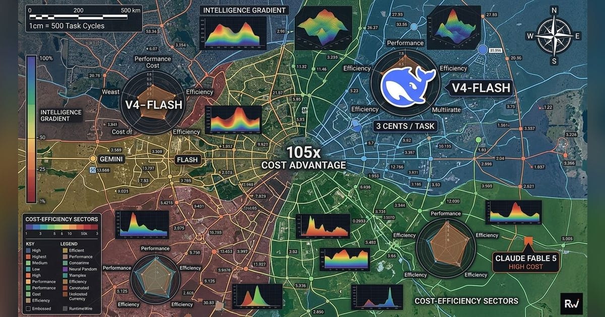 DeepSeek ships V4-Flash at 3 cents per benchmark task