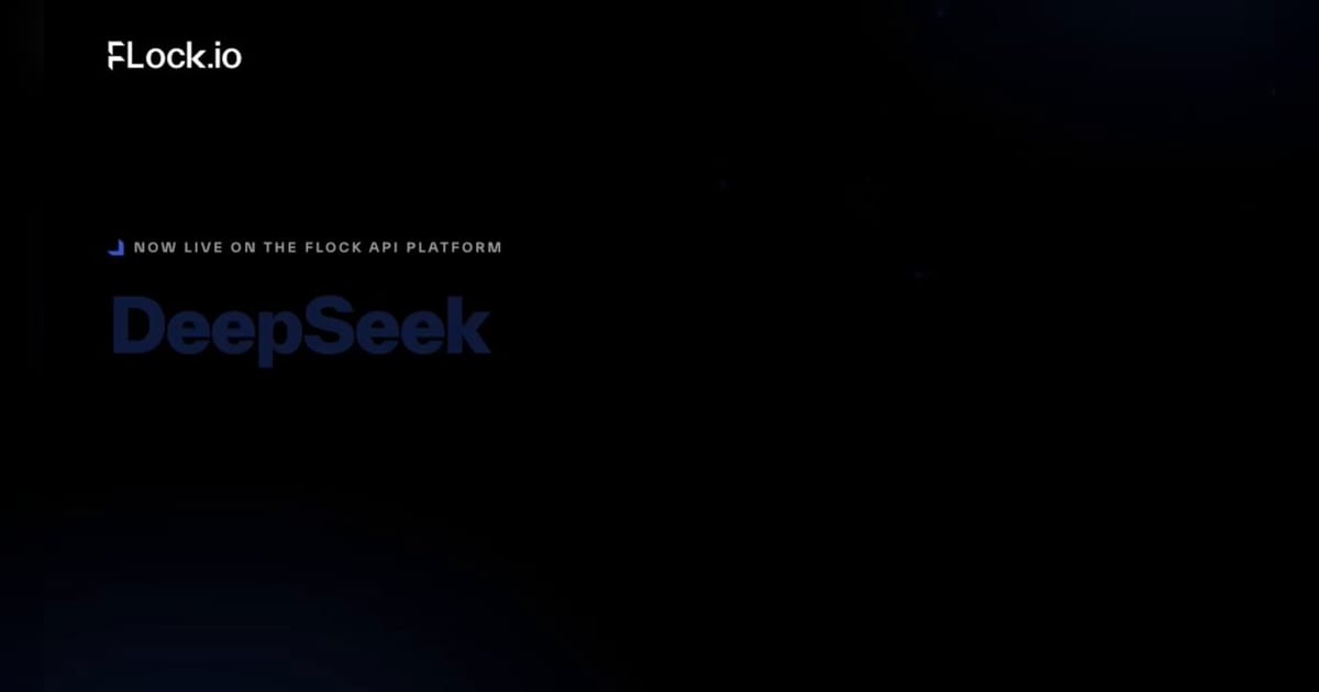 FLock adds DeepSeek V4 Flash to OpenAI-compatible API gateway