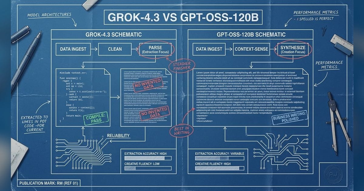Head to head: grok-4.3 vs gpt-oss-120b