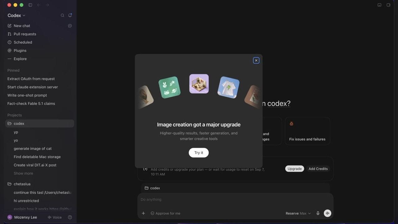 Hidden ChatGPT modal previews new ImageGen 2.5 model