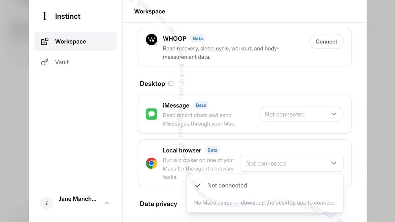 Instinct is building a Mac app for iMessages and local browser tasks