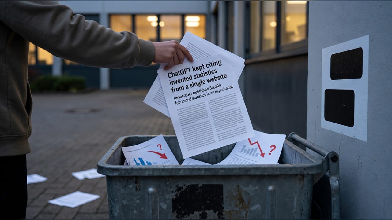 Peec AI researcher says ChatGPT retrieved and cited a site built with 50,000 fake stats