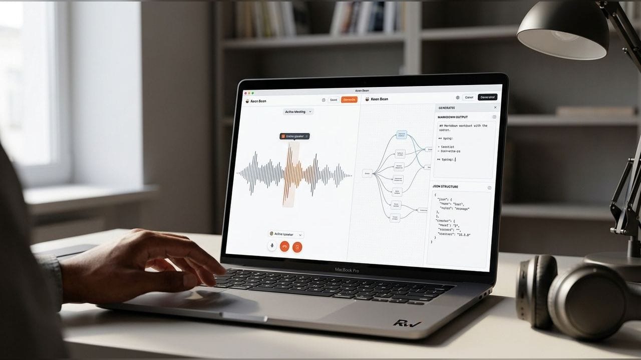 Keen Bean drafts specs live from Mac meeting audio