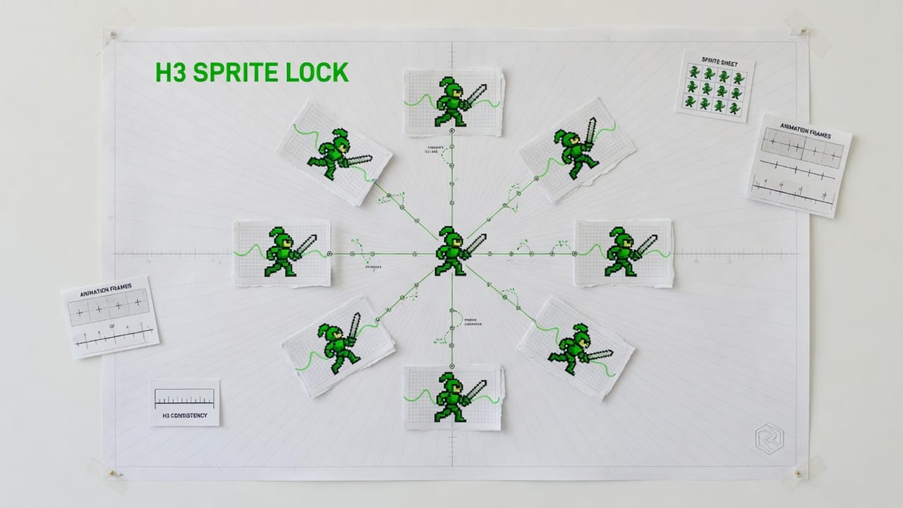 MiniMax pitches H3 as a video model for consistent game-sprite motion