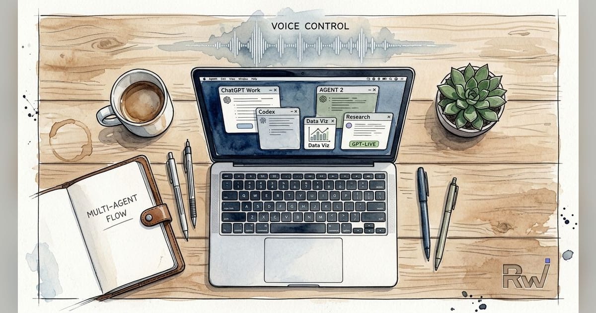 OpenAI adds ChatGPT Voice to desktop app, enabling voice‑controlled multi‑agent workflows