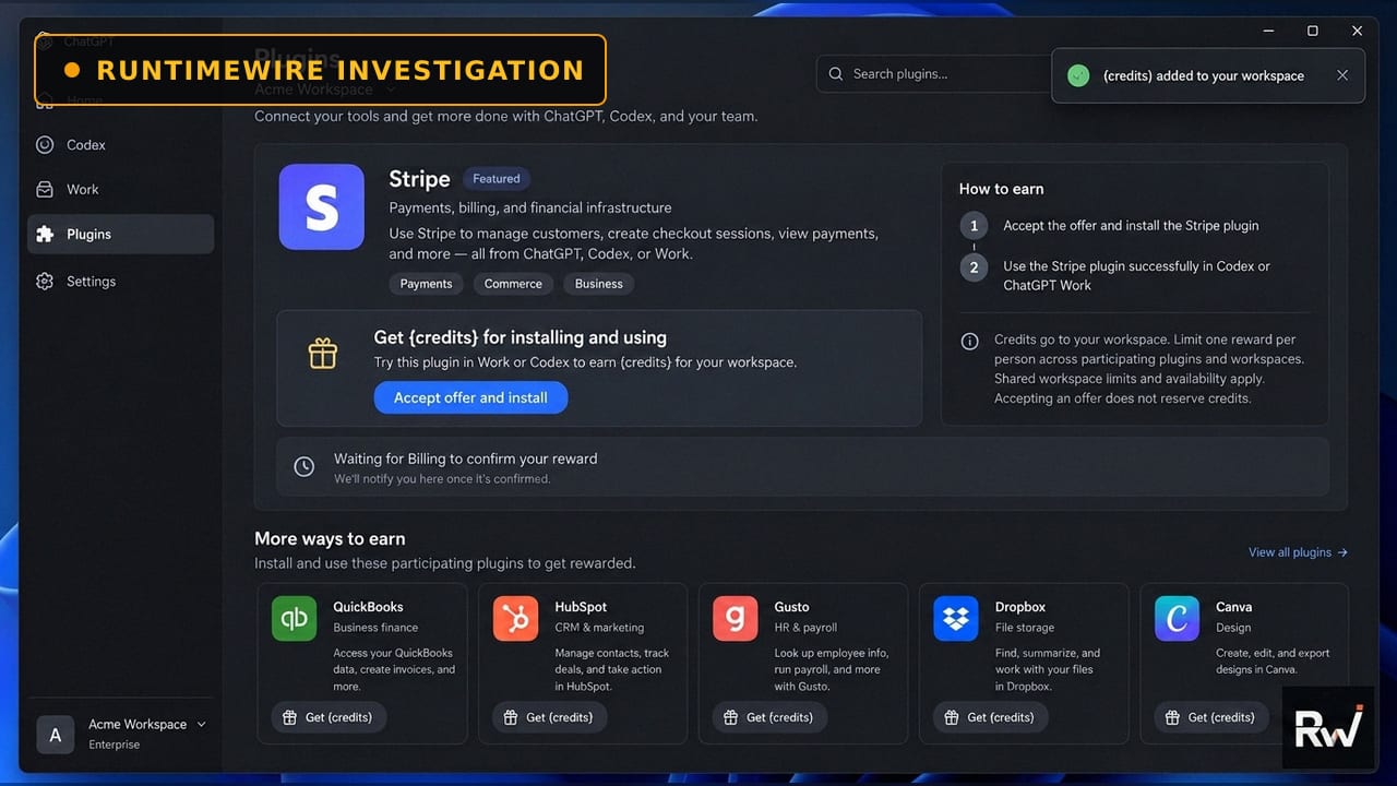 OpenAI is preparing to pay you in ChatGPT credits for using Stripe, HubSpot and other plugins
