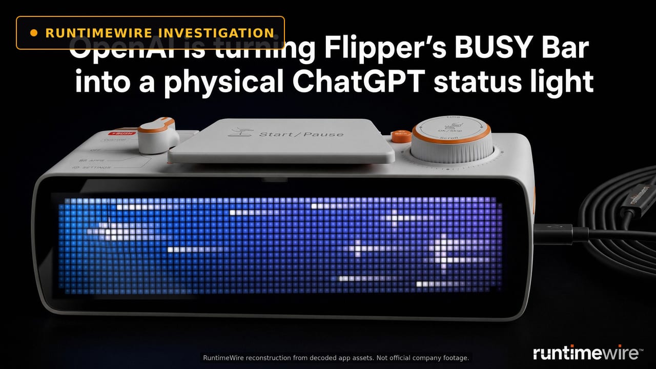 OpenAI is turning Flipper’s BUSY Bar into a physical ChatGPT status light