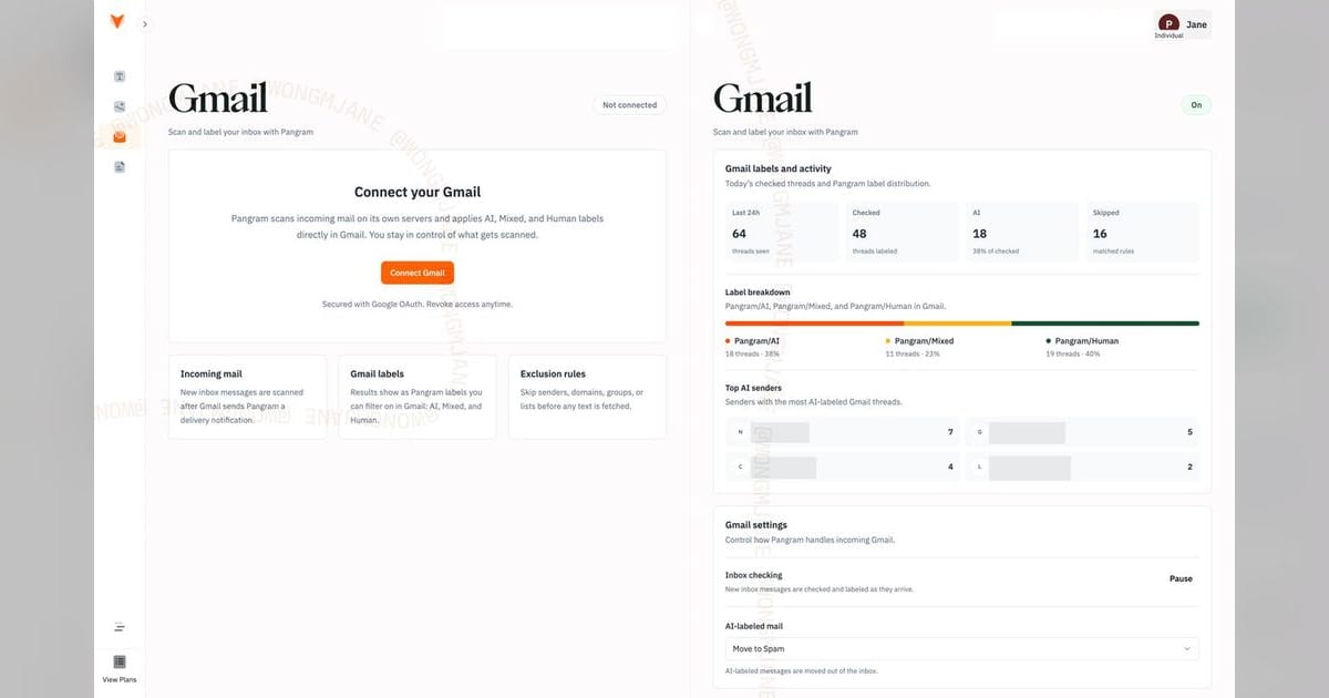 Pangram tests a Gmail filter that can trash AI-written email