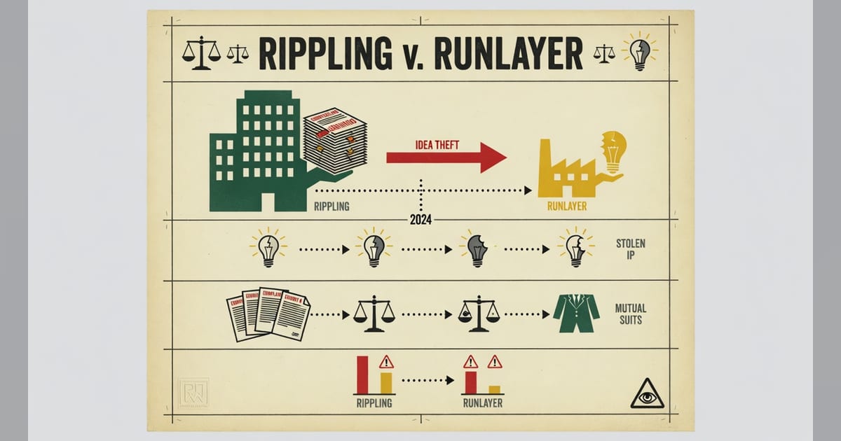 Rippling sues Runlayer over three patents after trade-secret accusation