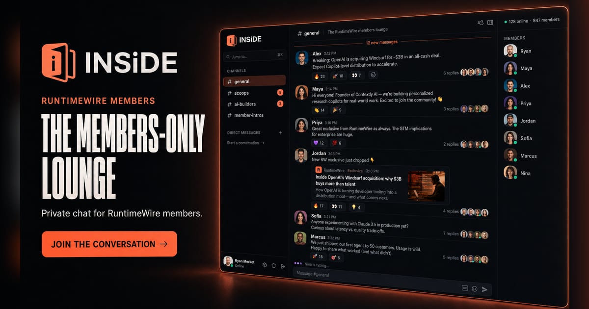 RuntimeWire launches INSiDE, a free members-only chat tied to its live news feed
