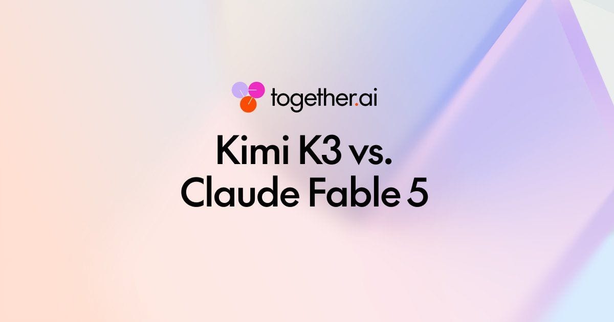 Together AI adds Kimi.ai's K3 model, says it beats Claude Fable 5 on coding benchmark for about a third of the cost