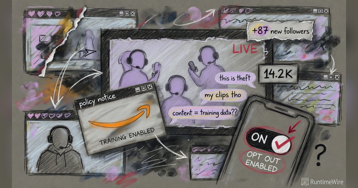 Twitch defaults creators into Amazon AI training because opt-in would fail