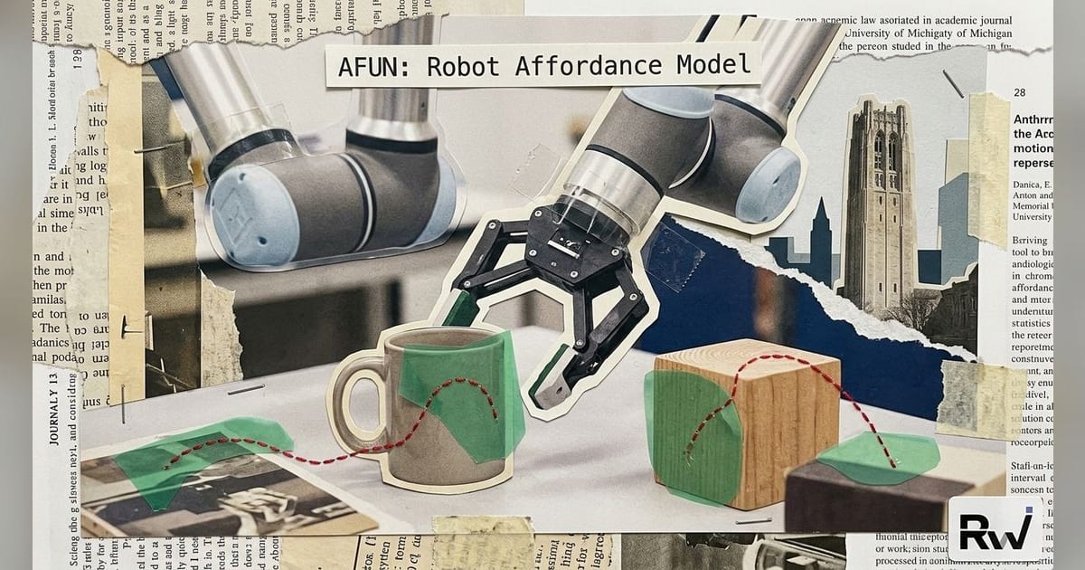 University of Michigan researchers release AFUN for robot affordance understanding