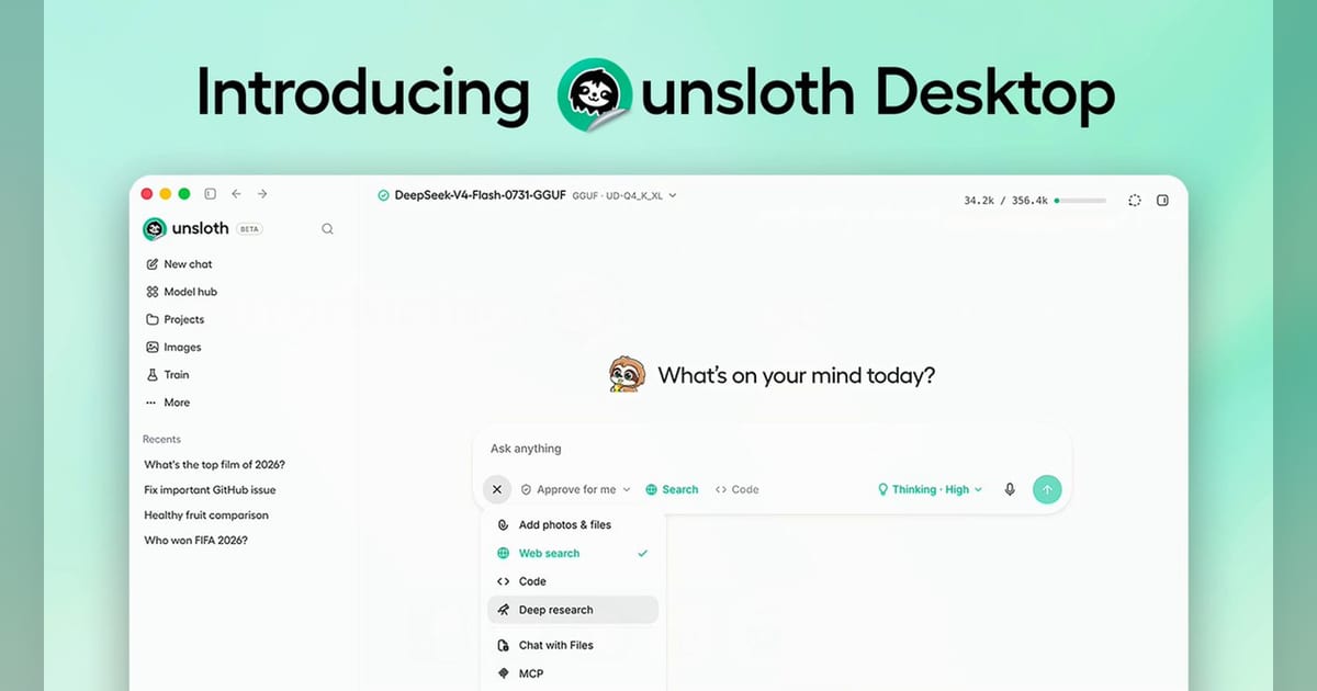 Unsloth Desktop connects locally run models to Claude Code and Codex